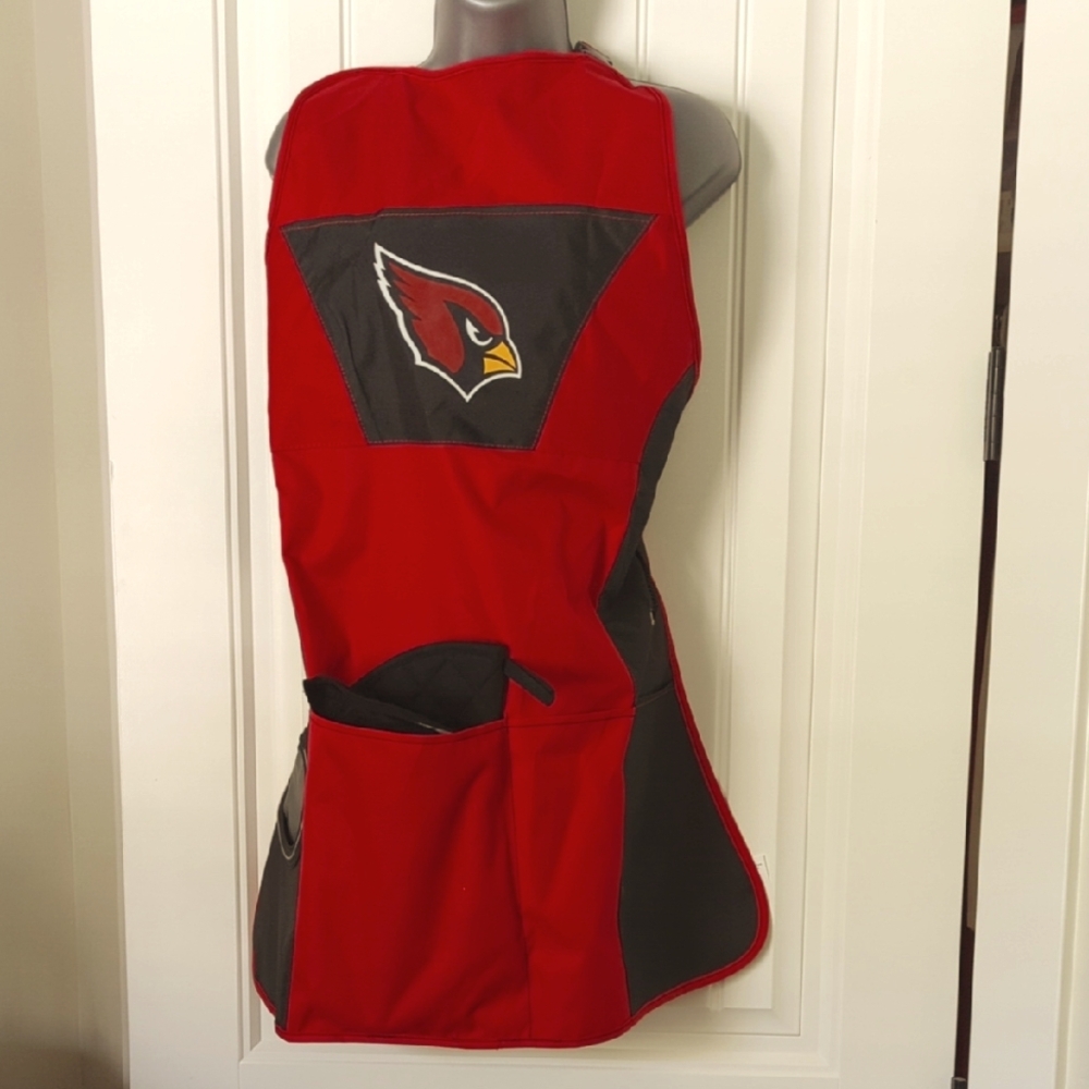 Red and Black Apron with Arizona Cardinal Logo